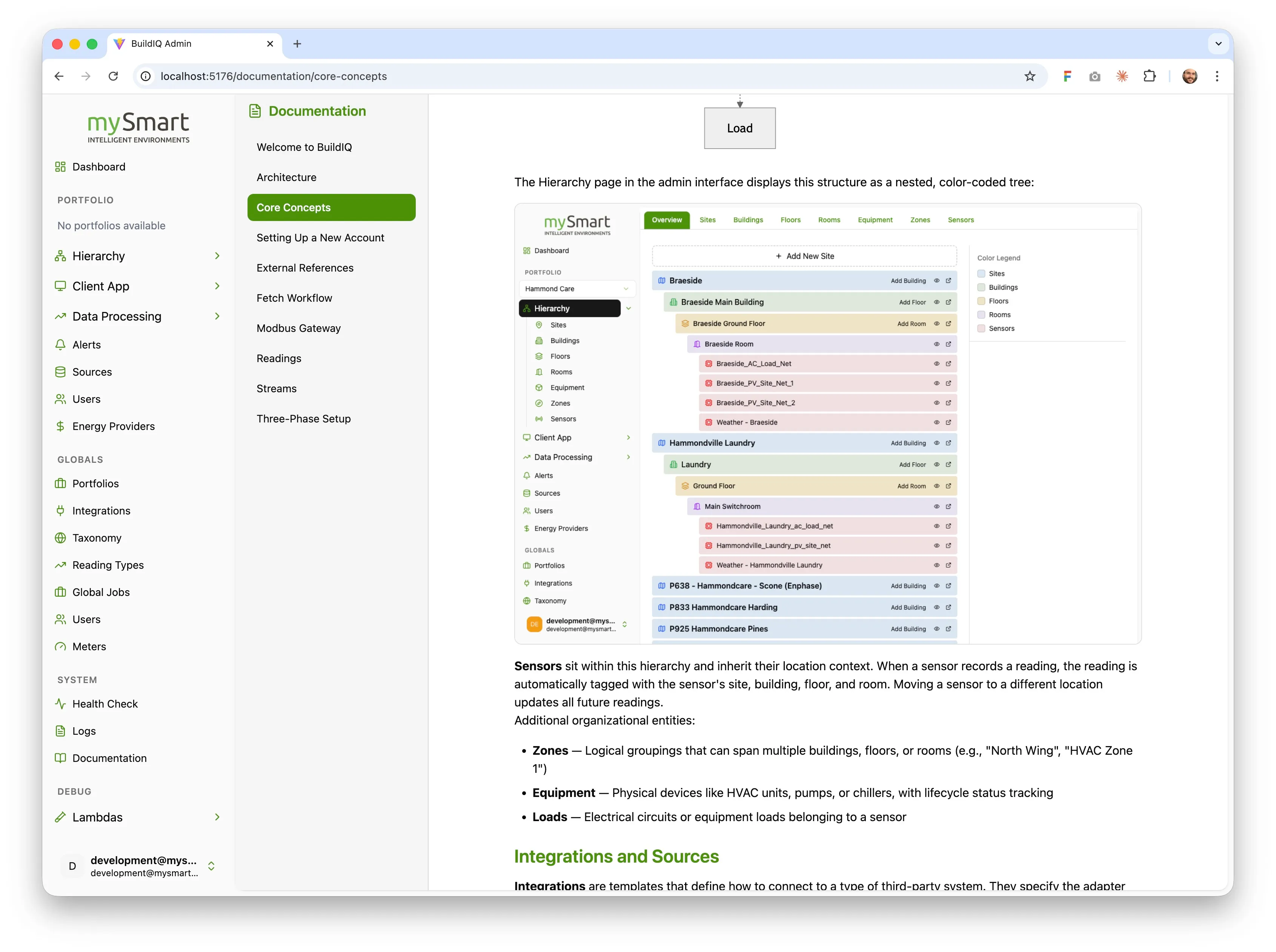 A screenshot captured by Claude embedded within a documentation article