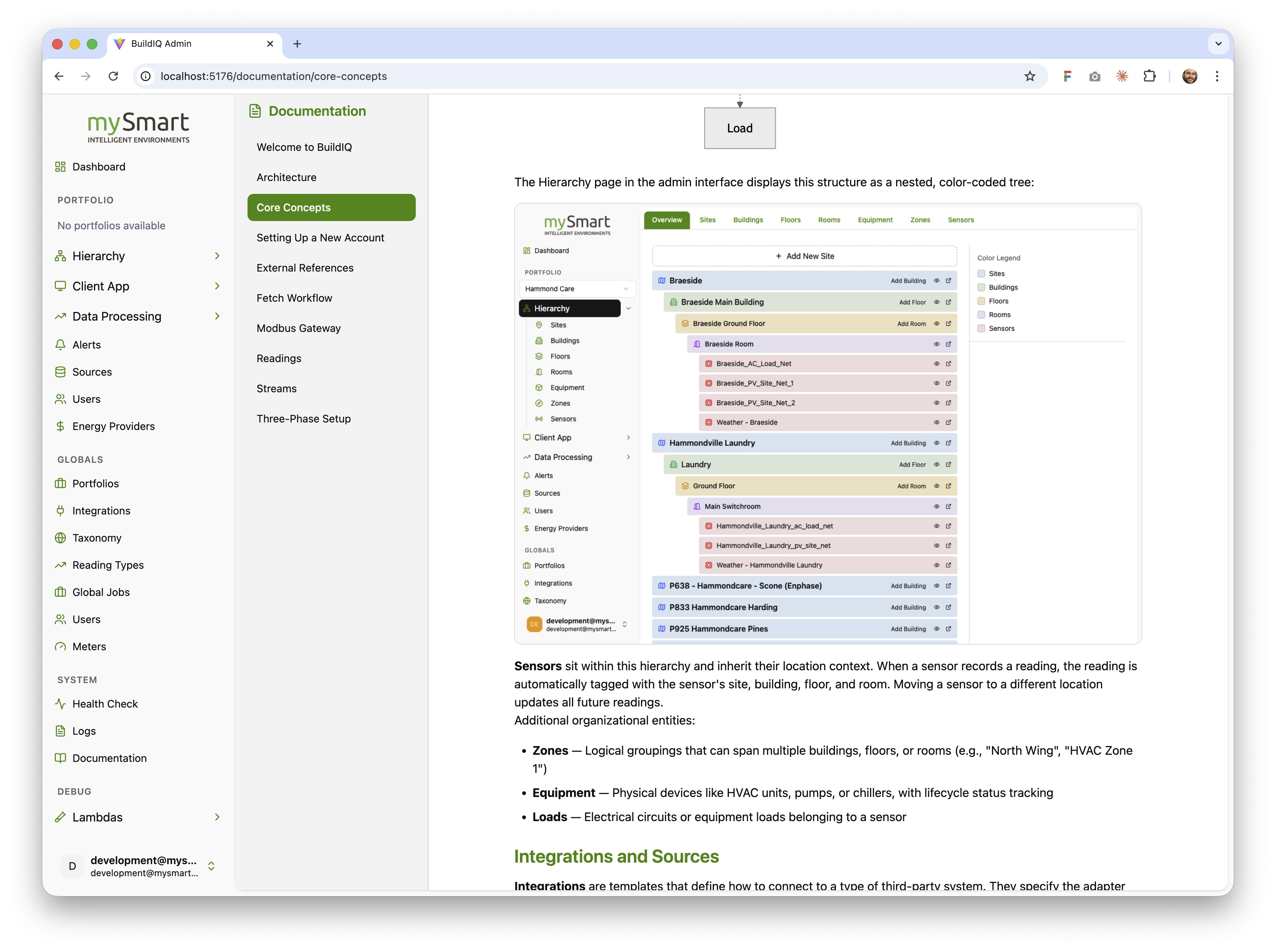 A screenshot captured by Claude embedded within a documentation article